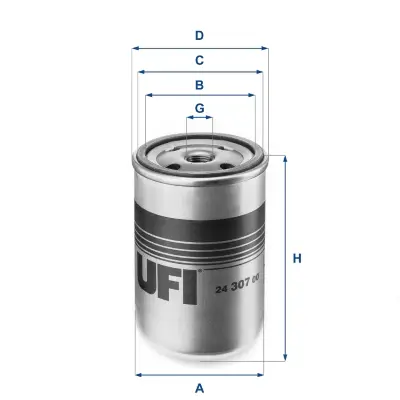 Kraftstofffilter UFI 24.307.00 Bild Kraftstofffilter UFI 24.307.00