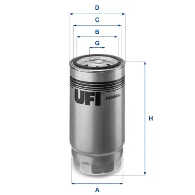 Kraftstofffilter UFI 24.344.00 Bild Kraftstofffilter UFI 24.344.00