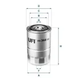 Kraftstofffilter UFI 24.368.00