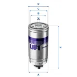 Kraftstofffilter UFI 24.399.00