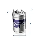 Kraftstofffilter UFI 24.400.00