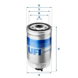 Kraftstofffilter UFI 24.414.00