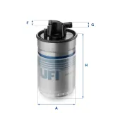 Kraftstofffilter UFI 24.424.00