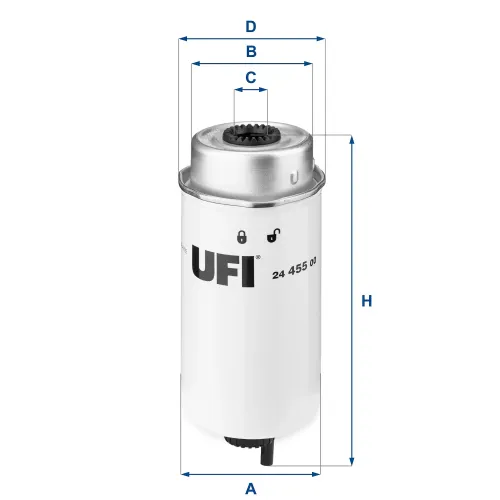 Kraftstofffilter UFI 24.455.00 Bild Kraftstofffilter UFI 24.455.00