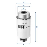 Kraftstofffilter UFI 24.456.00