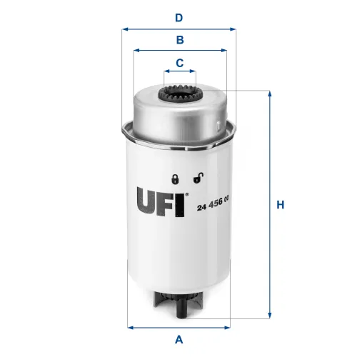 Kraftstofffilter UFI 24.456.00 Bild Kraftstofffilter UFI 24.456.00