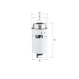 Kraftstofffilter UFI 24.457.00