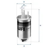Kraftstofffilter UFI 24.459.00