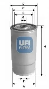 Kraftstofffilter UFI 24.460.00 Bild Kraftstofffilter UFI 24.460.00