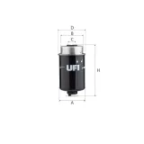 Kraftstofffilter UFI 24.464.00