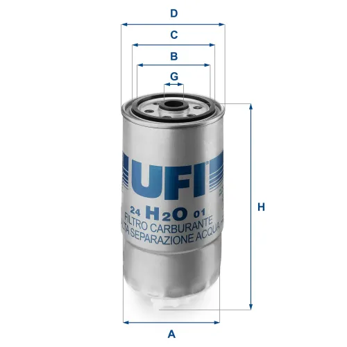 Kraftstofffilter UFI 24.H2O.01 Bild Kraftstofffilter UFI 24.H2O.01