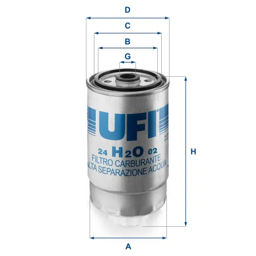 Kraftstofffilter UFI 24.H2O.02 Bild Kraftstofffilter UFI 24.H2O.02