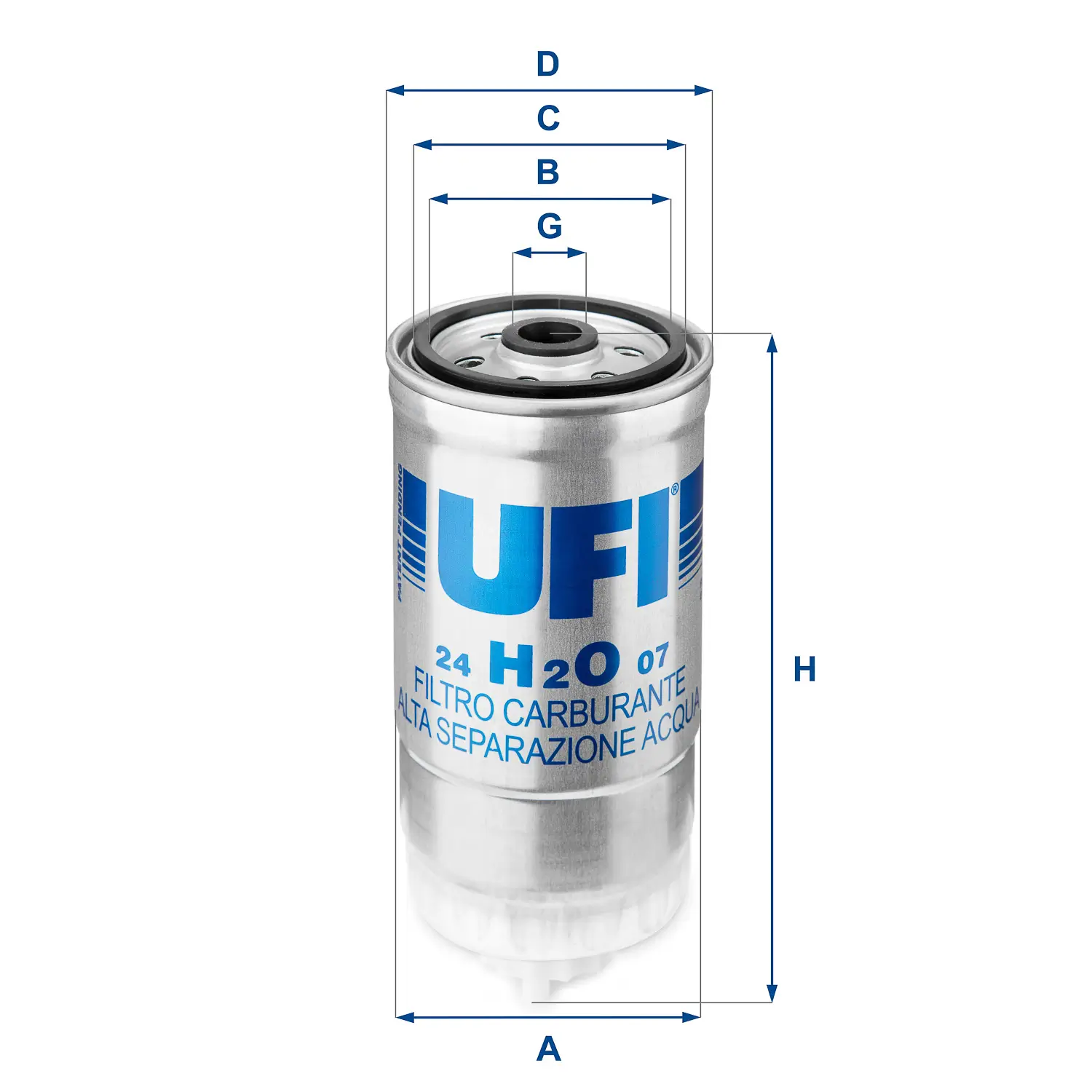 Kraftstofffilter UFI 24.H2O.07