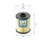 Kraftstofffilter UFI 26.006.00