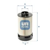 Kraftstofffilter UFI 26.072.00