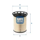 Kraftstofffilter UFI 26.129.00