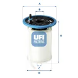 Kraftstofffilter UFI 26.H2O.00