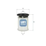 Kraftstofffilter UFI 26.H2O.06