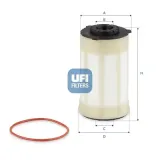 Kraftstofffilter UFI 26.H2O.07