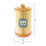 Luftfilter UFI 27.486.00