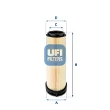Luftfilter UFI 27.596.00