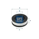 Filter, Kurbelgehäuseentlüftung UFI 27.689.00