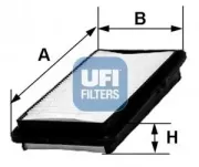 Luftfilter UFI 30.256.00