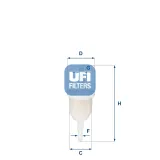 Kraftstofffilter UFI 31.009.00