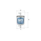 Kraftstofffilter UFI 31.529.00