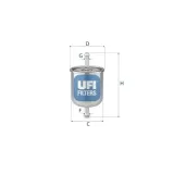 Kraftstofffilter UFI 31.529.00