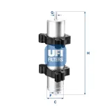 Kraftstofffilter UFI 31.824.00