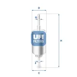 Kraftstofffilter UFI 31.844.00