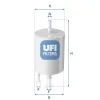 Kraftstofffilter UFI 31.854.00