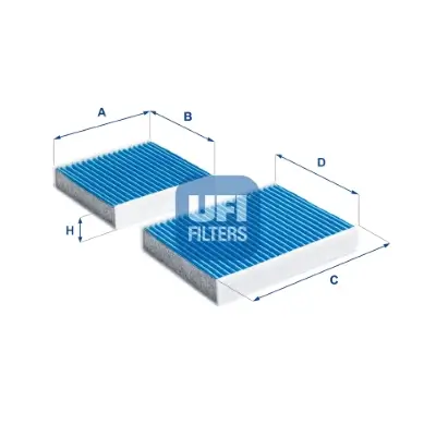 Filter, Innenraumluft UFI 34.164.00 Bild Filter, Innenraumluft UFI 34.164.00