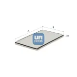 Filter, Innenraumluft UFI 53.001.00