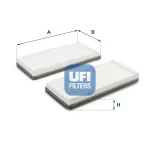Filter, Innenraumluft UFI 53.005.00