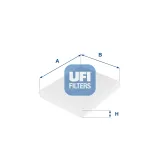 Filter, Innenraumluft UFI 53.043.00