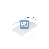 Filter, Innenraumluft UFI 53.045.00