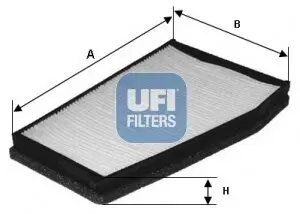 Filter, Innenraumluft UFI 53.133.00 Bild Filter, Innenraumluft UFI 53.133.00