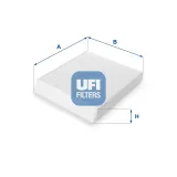 Filter, Innenraumluft UFI 53.087.00
