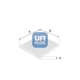 Filter, Innenraumluft UFI 53.088.00