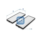 Filter, Innenraumluft UFI 53.119.00