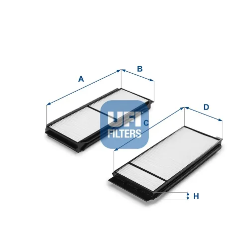 Filter, Innenraumluft UFI 53.120.00 Bild Filter, Innenraumluft UFI 53.120.00