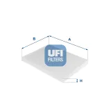 Filter, Innenraumluft UFI 53.124.00