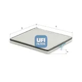 Filter, Innenraumluft UFI 53.127.00