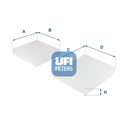 Filter, Innenraumluft UFI 53.143.00 Bild Filter, Innenraumluft UFI 53.143.00