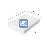 Filter, Innenraumluft UFI 53.161.00