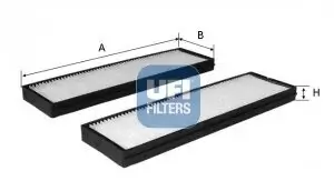 Filter, Innenraumluft UFI 53.163.00 Bild Filter, Innenraumluft UFI 53.163.00