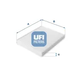 Filter, Innenraumluft UFI 53.207.00