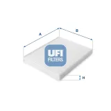 Filter, Innenraumluft UFI 53.207.00